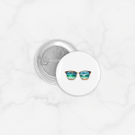 Pin Badges Buttons Summer & Beach Sunglasses Size 37mm